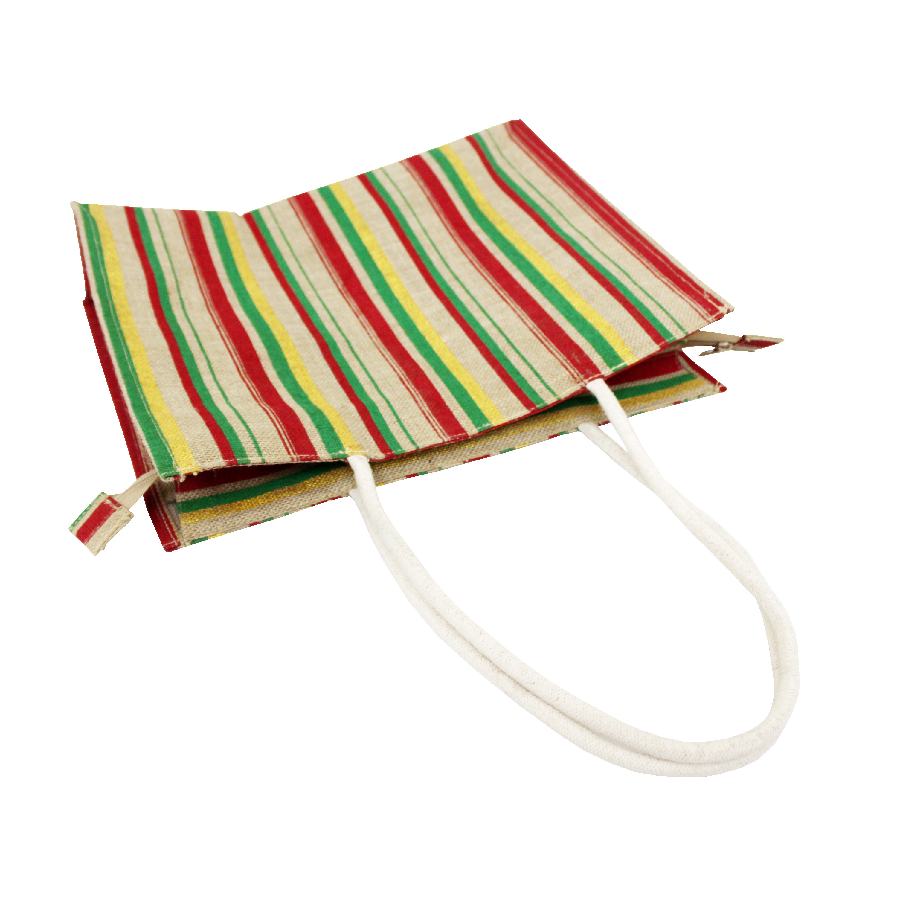 Customized Laminated Jute Bag With Rope Handle