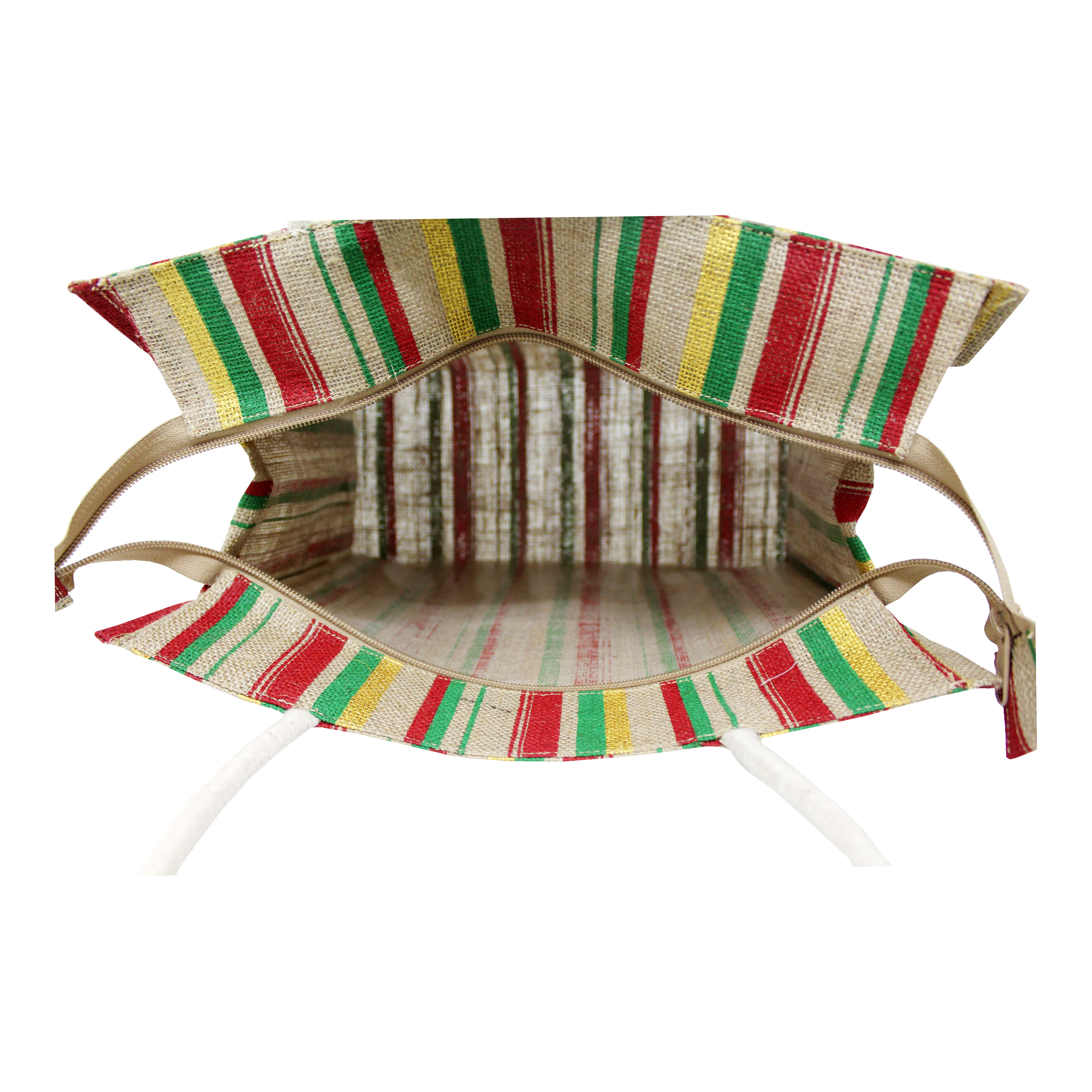 Customized Laminated Jute Bag With Rope Handle