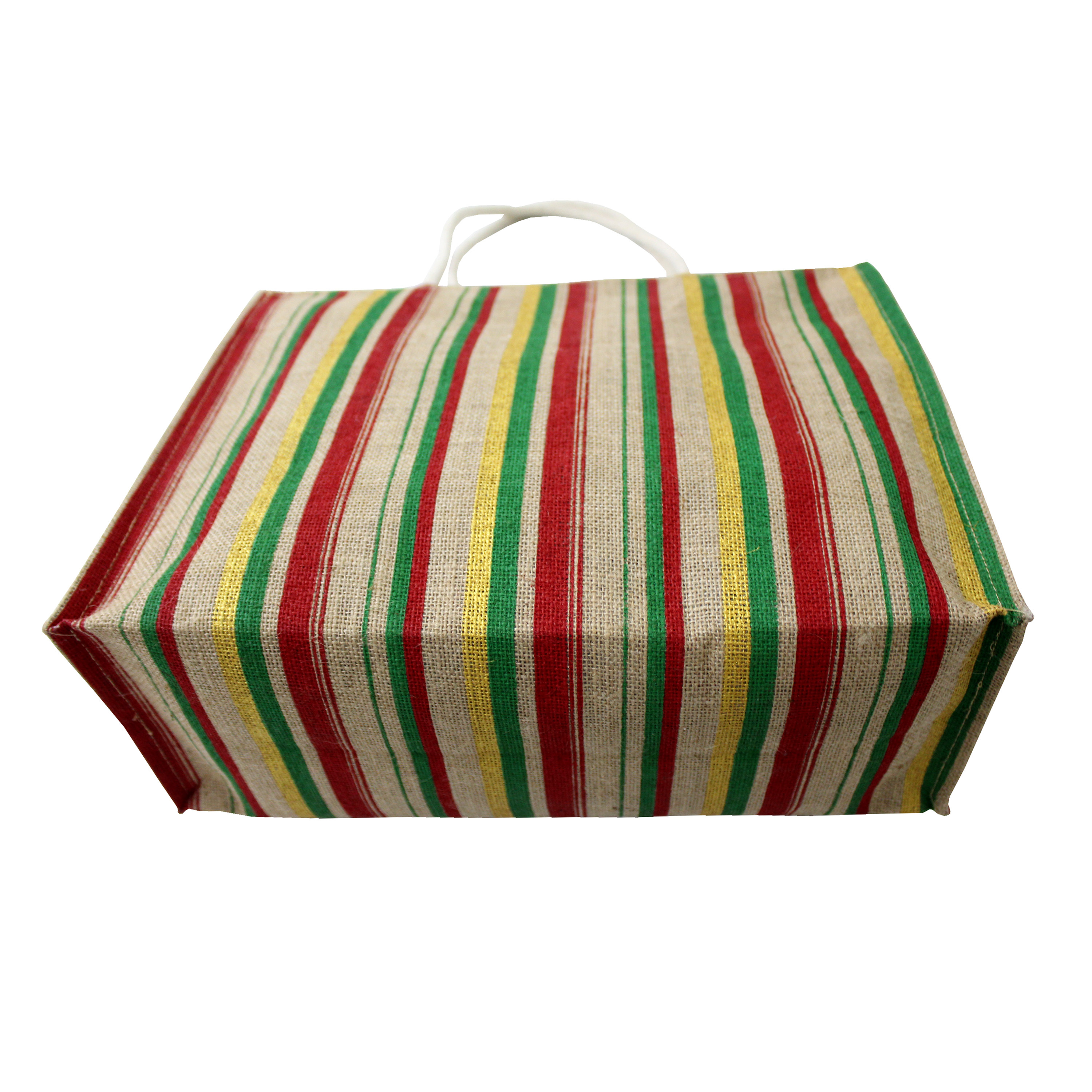 Customized Laminated Jute Bag With Rope Handle