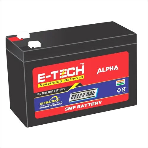 Erc E-tech अल्फा 12v 8ah अप 7 महीने की वारंटी के साथ शुद्ध वजन: 2.8 किलोग्राम (किलो)