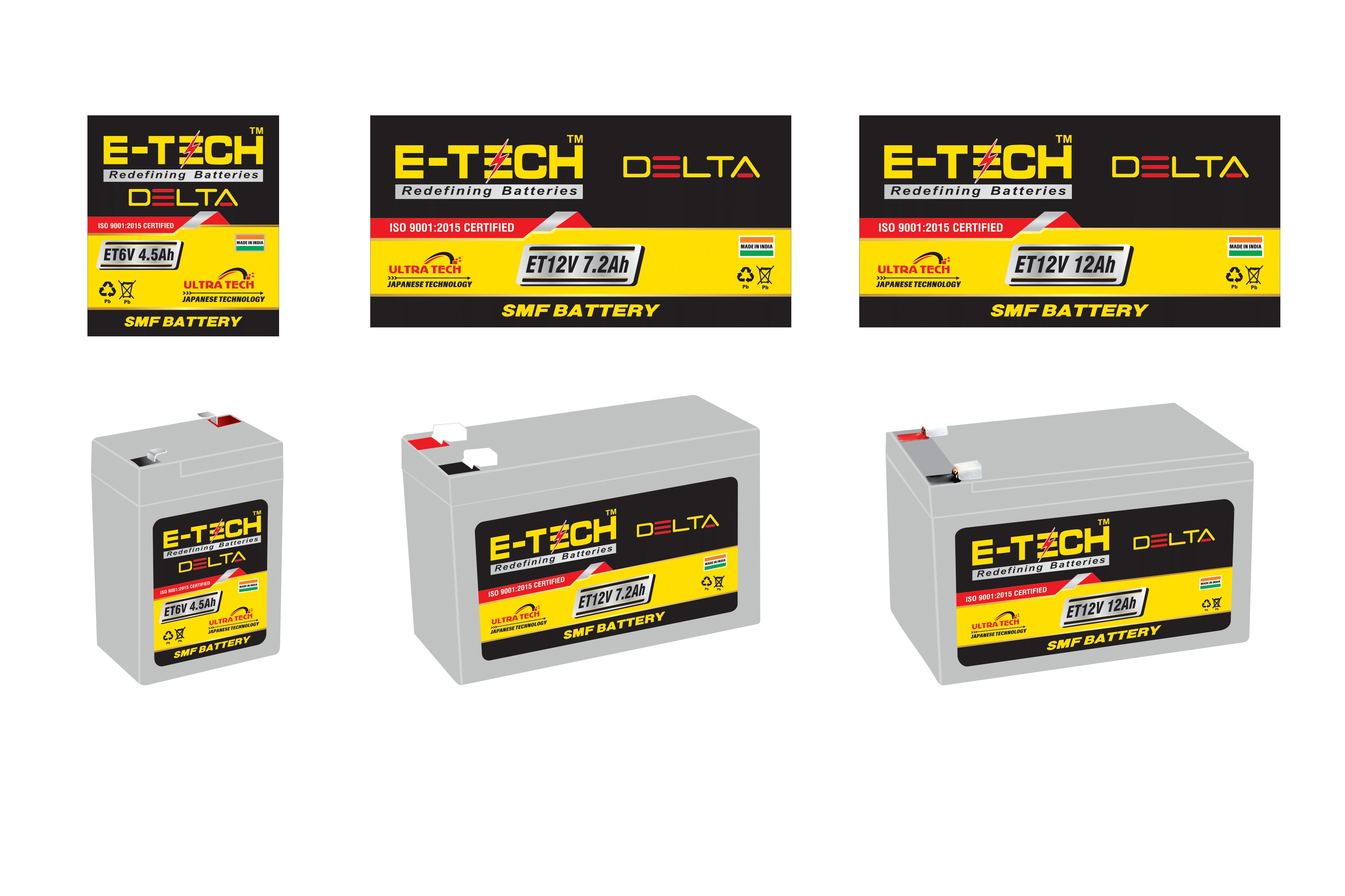 Erc E-tech Delta 12v 7.2ah Ups With 12 Month Warranty Net Weight: 12.08 Kilograms (Kg)