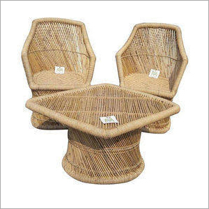 Natural Bamboo Mudda and Table