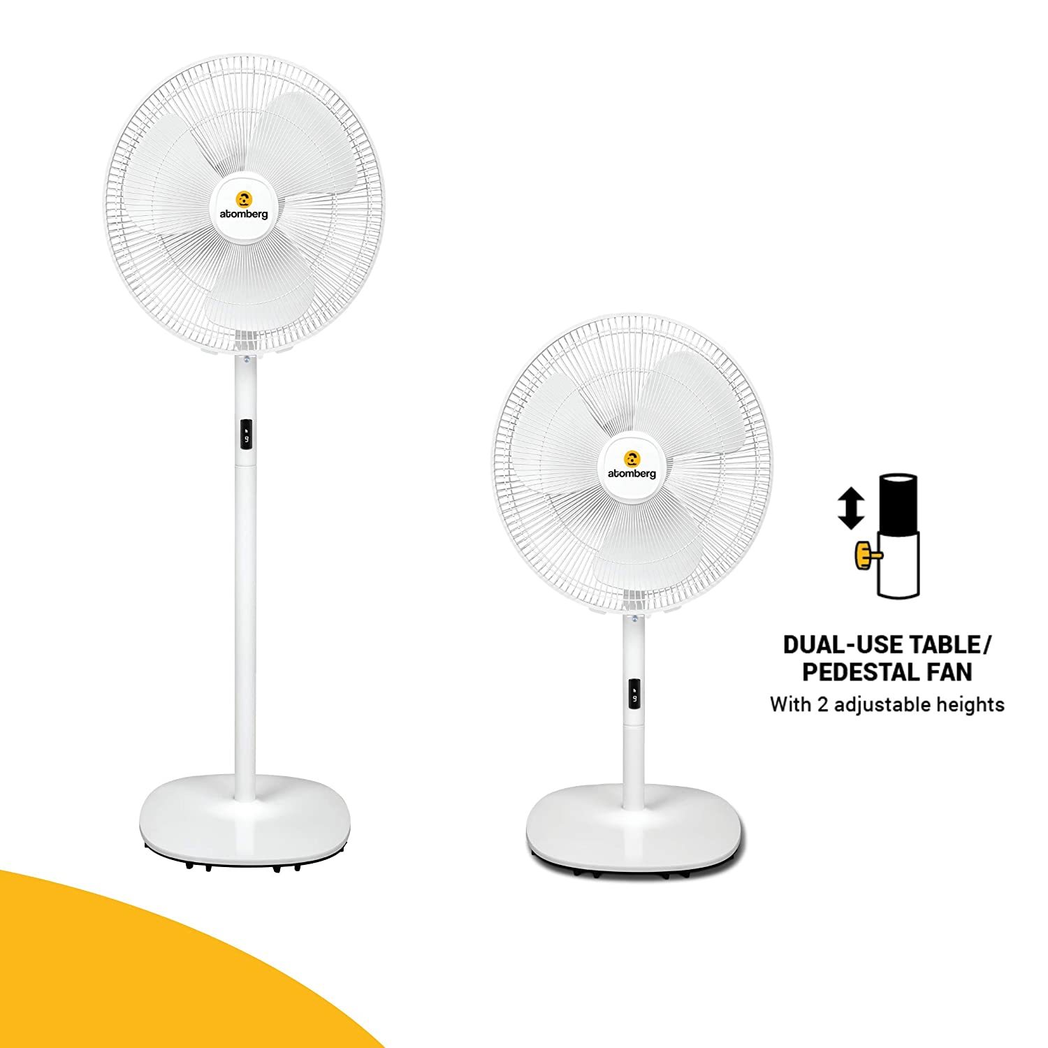 Atomberg Gorilla Ceiling Fan - Aluminum, 48 Inch Blade Diameter, White And Brown Colors | 5-star Energy Efficiency, Remote Operated, 3 Blades, 28-35 Watt Power, 3-year Warranty