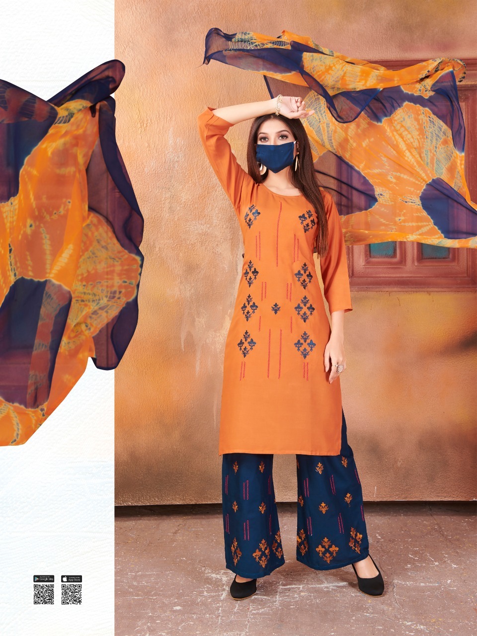 Zubeda Vol-3 Embroidery Work Kurti Set - Color: As Per Catalog