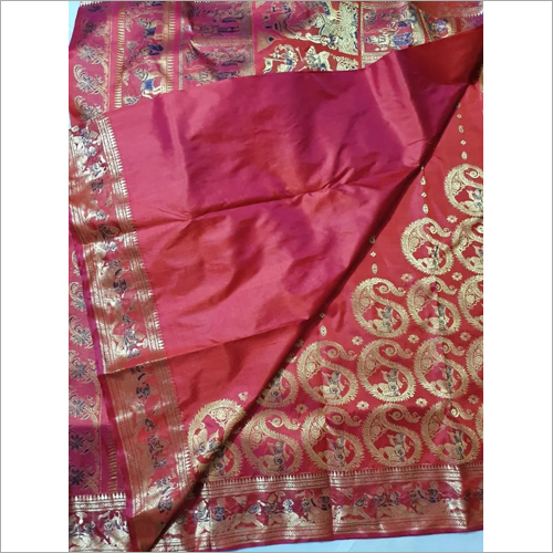 एथनिक स्वान्र्नो कटान सिल्क साड़ी