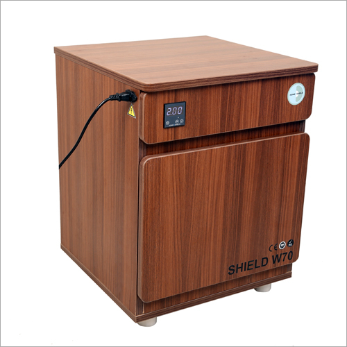 Mild Steel American Walnut With Caster Wheels Uv Sterilization Box