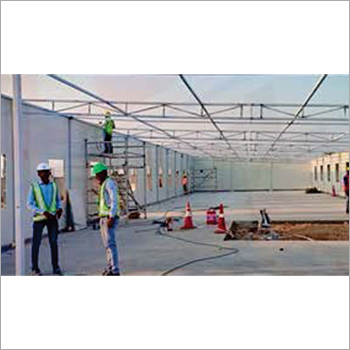 Prefabricated Portable Cabin - Mild Steel, White Color, Steel Door And Windows | Wind Resistant, Ideal For Hotels, Restaurants, Offices, Shops, And Houses