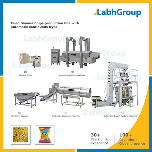 केले के चिप्स बनाने की मशीन - उत्पादन लाइन क्षमता: 125 टन/दिन