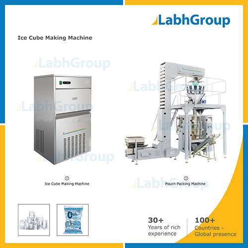 Ice Cube Making Machine - 500 Kg/hr Production Capacity, Automatic PLC Control | Compact Structure, Eco-Friendly, High Efficiency, Low Noise, Extended Warranty 1 + 1 Year