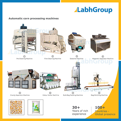 Corn Maize Processing Machines - 1000 Kg/hr, Automatic PLC Control | High Efficiency, Eco-Friendly, Low Noise, Extended 1+1 Year Warranty