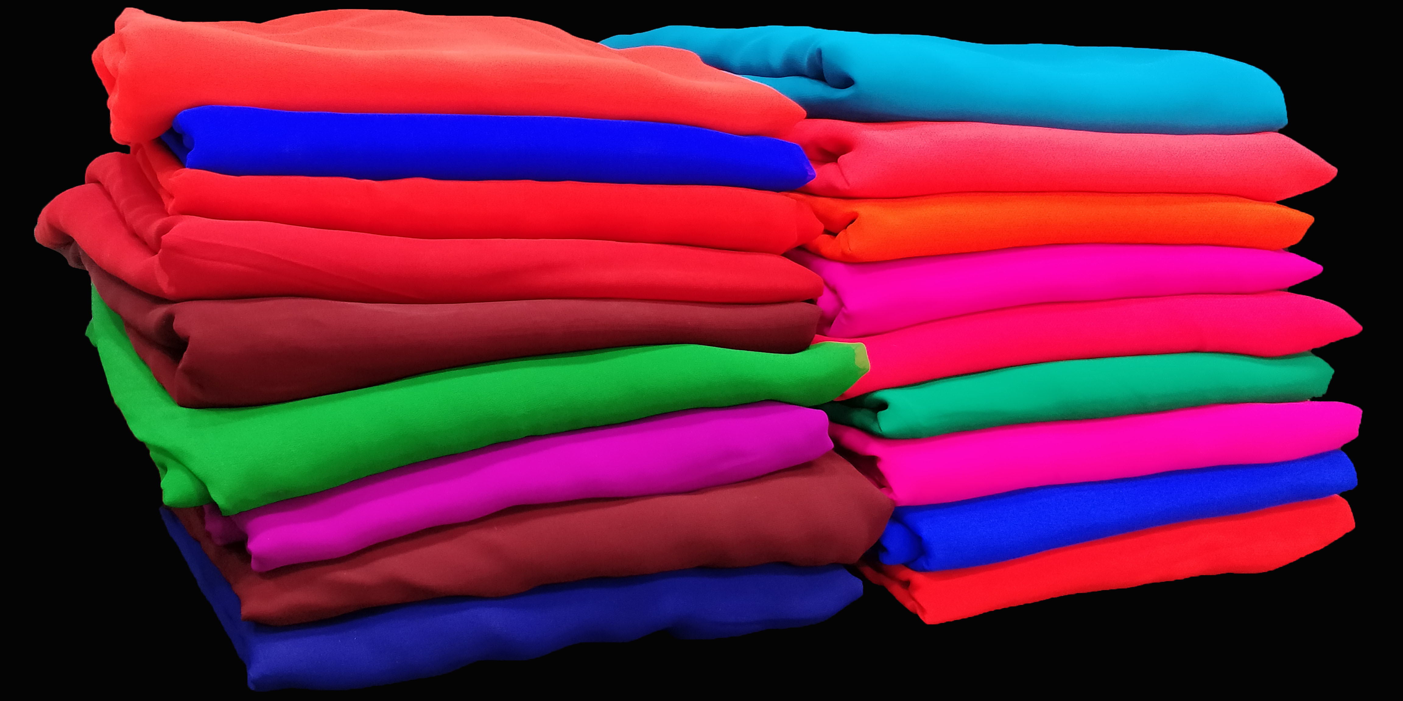 60 Gram Georgette Fabric - 44 Inch Width, Light Weight, Dyed Plain Texture | Available In Different Colors, Suitable For All Seasons