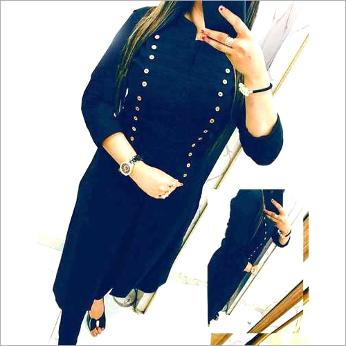 Ladies Selfie Kurtis - Cotton Blend, Available Sizes: S, M, L, XL | Washable, Casual Wear for Rainy, Spring, Summer, and Winter Seasons