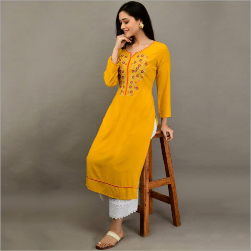 रेनी लेडीज़ प्लेन कुर्ती