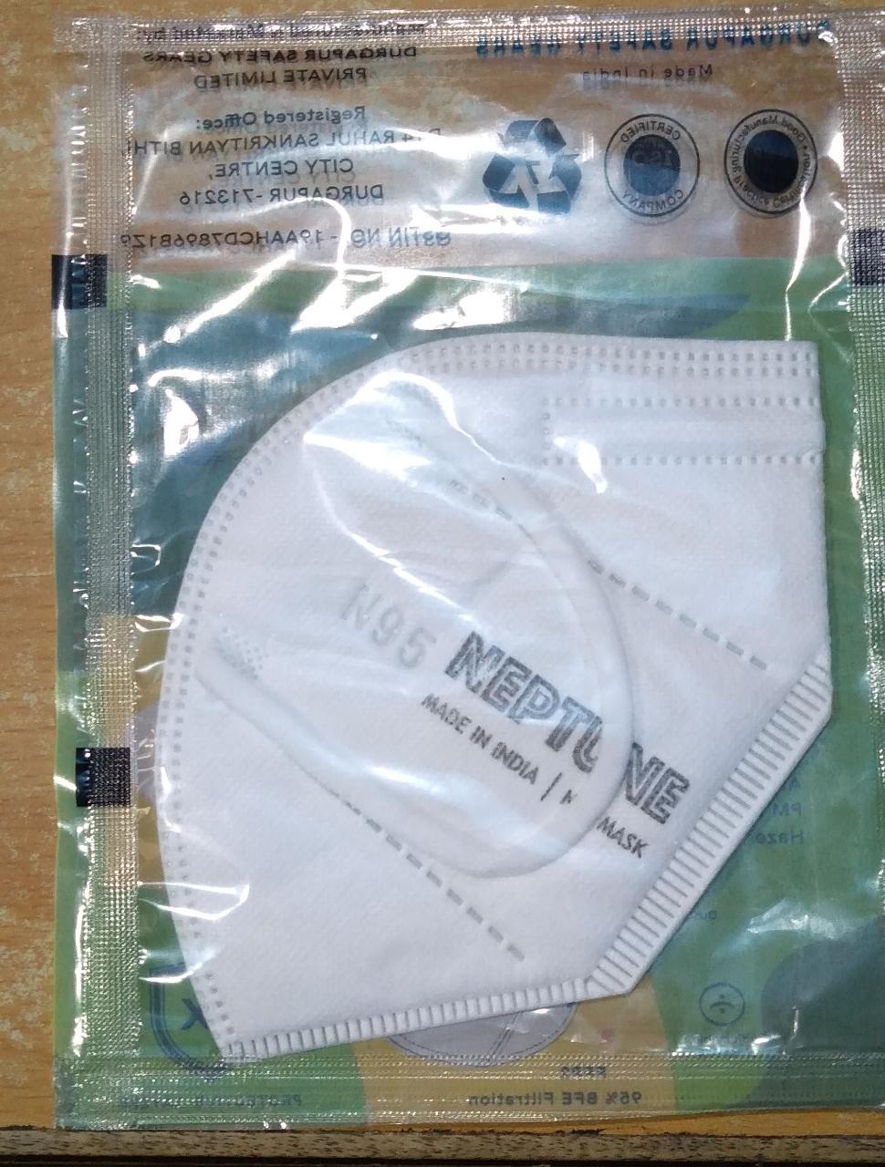 N95 Mask - White Color | Anti-bacterial Protection Against Dust, Pollution, Common Flu Allergens, Pm 2.5 Haze, Single Use For All Ages