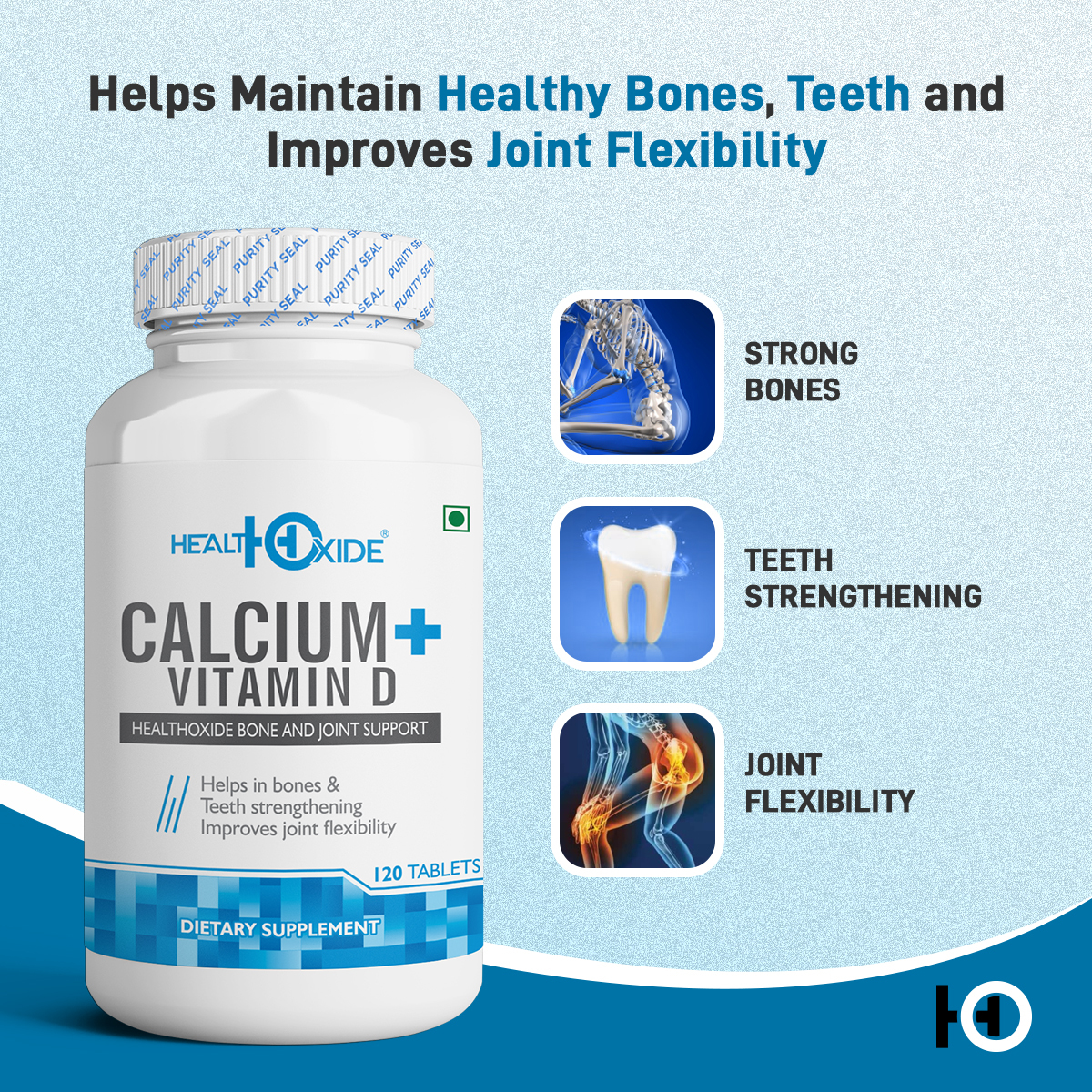 Calcium Vitamins - Tablet Form With Calcium Carbonate & Cholecalciferol | Strengthens Bones And Teeth Improves Joint Flexibility Daily Dosage Guidance