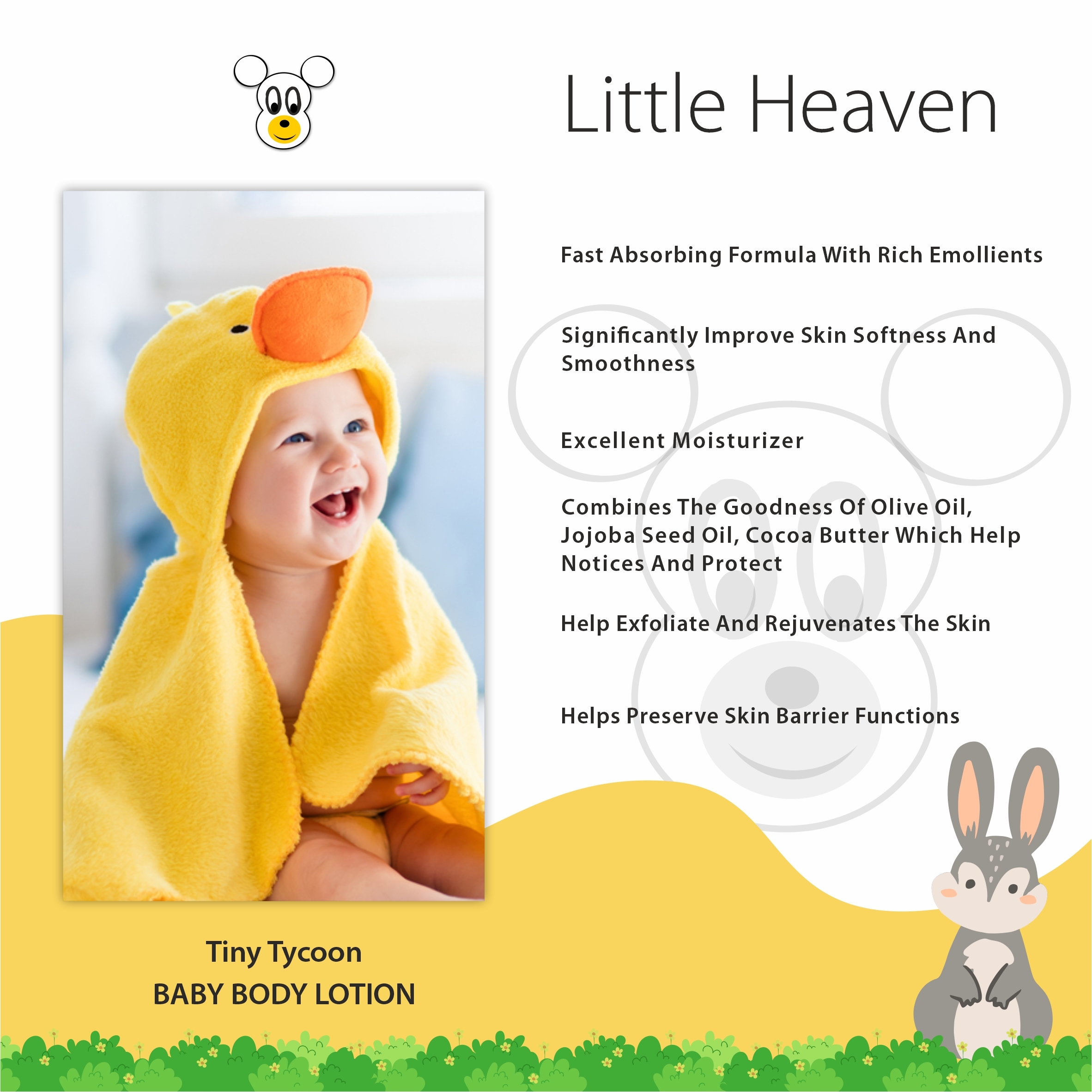 250 Ml Tiny Tycoon Paris Baby Body Lotion Age Group: 0-7