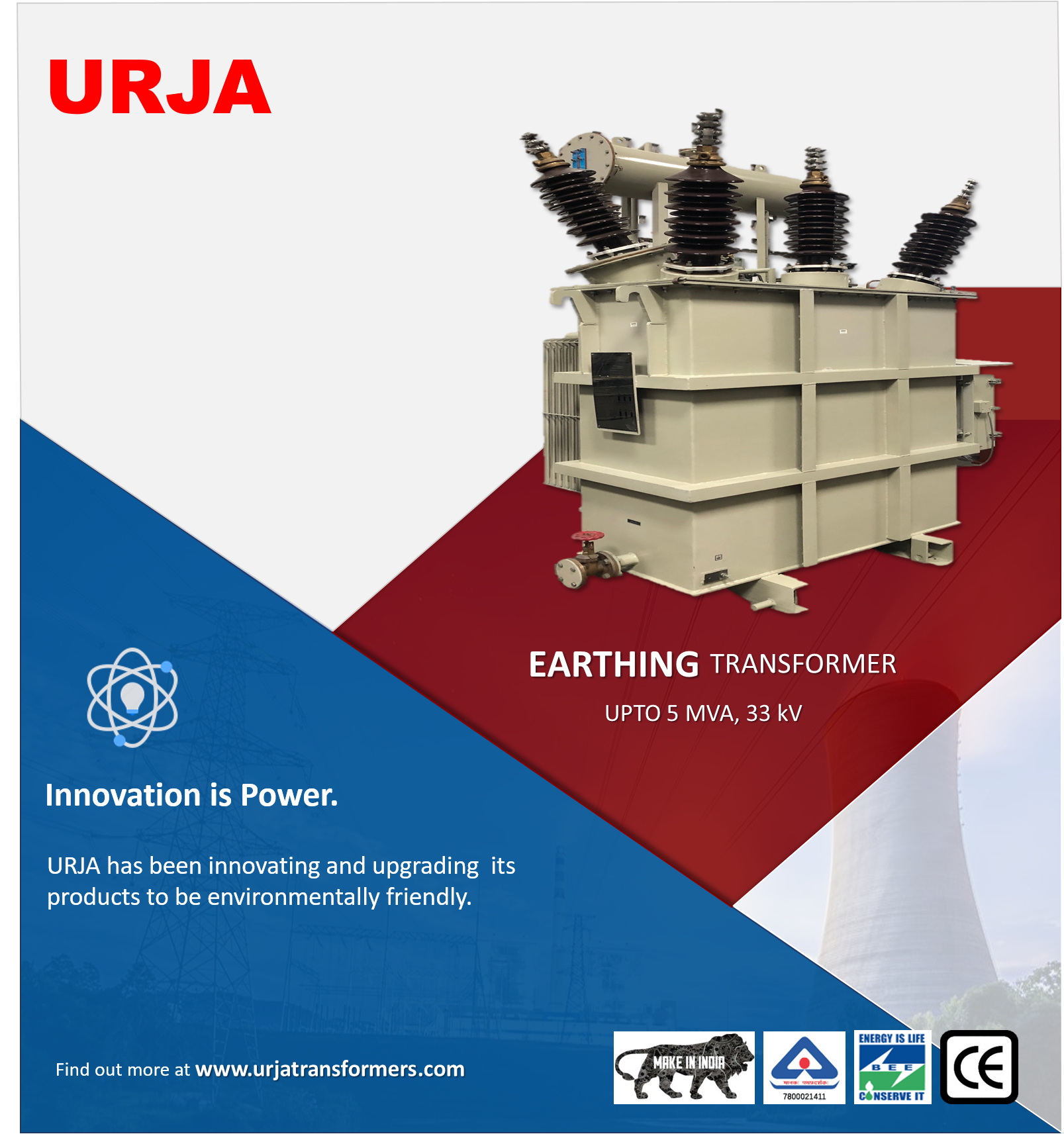 Earthing Transformer Coil Material: Copper Core