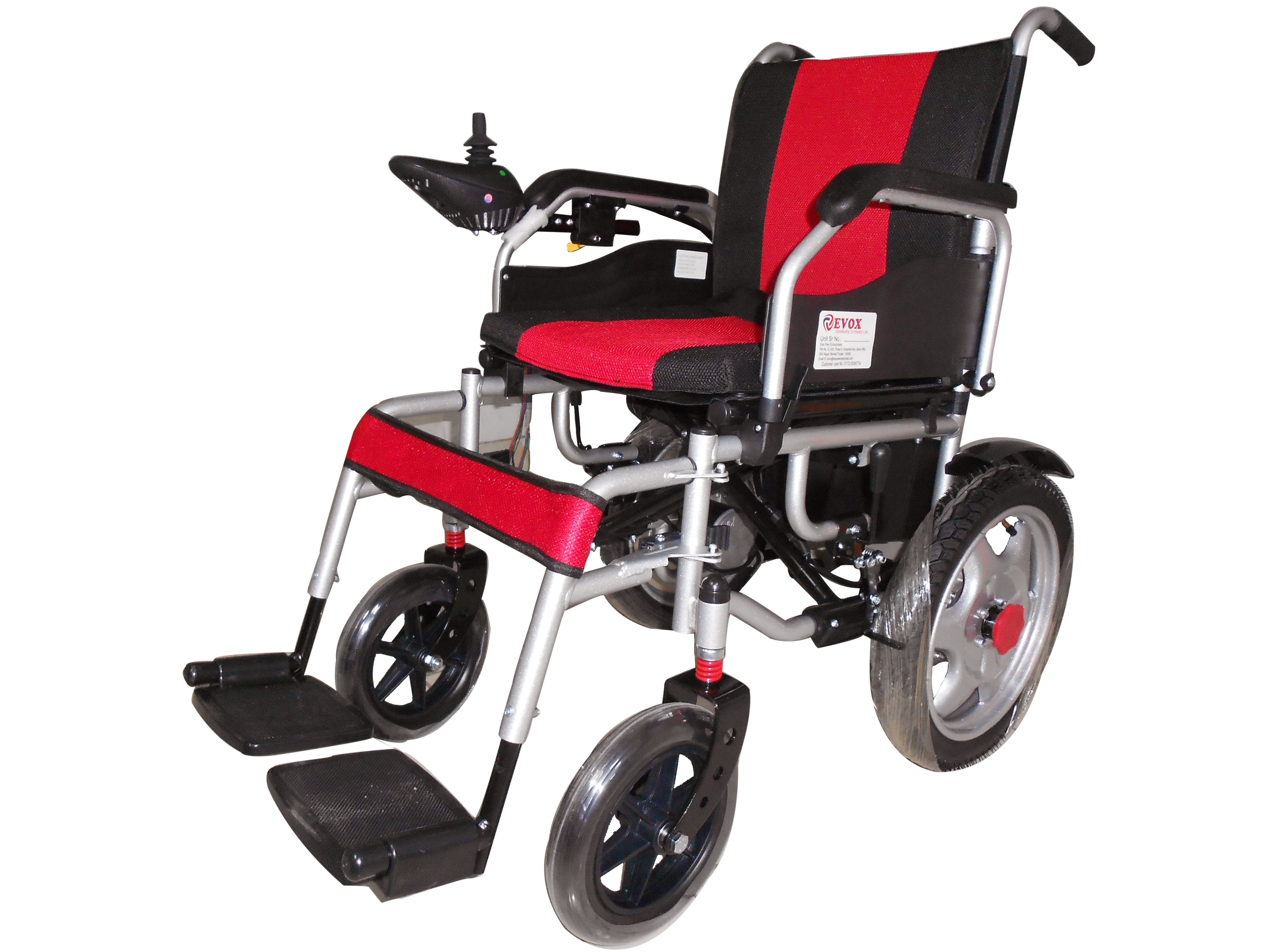 Evox Wc-102m With Mag Wheel Foldable Dual Operation Power/ Electric Wheelchair Backrest Height: 395 Millimeter (Mm)