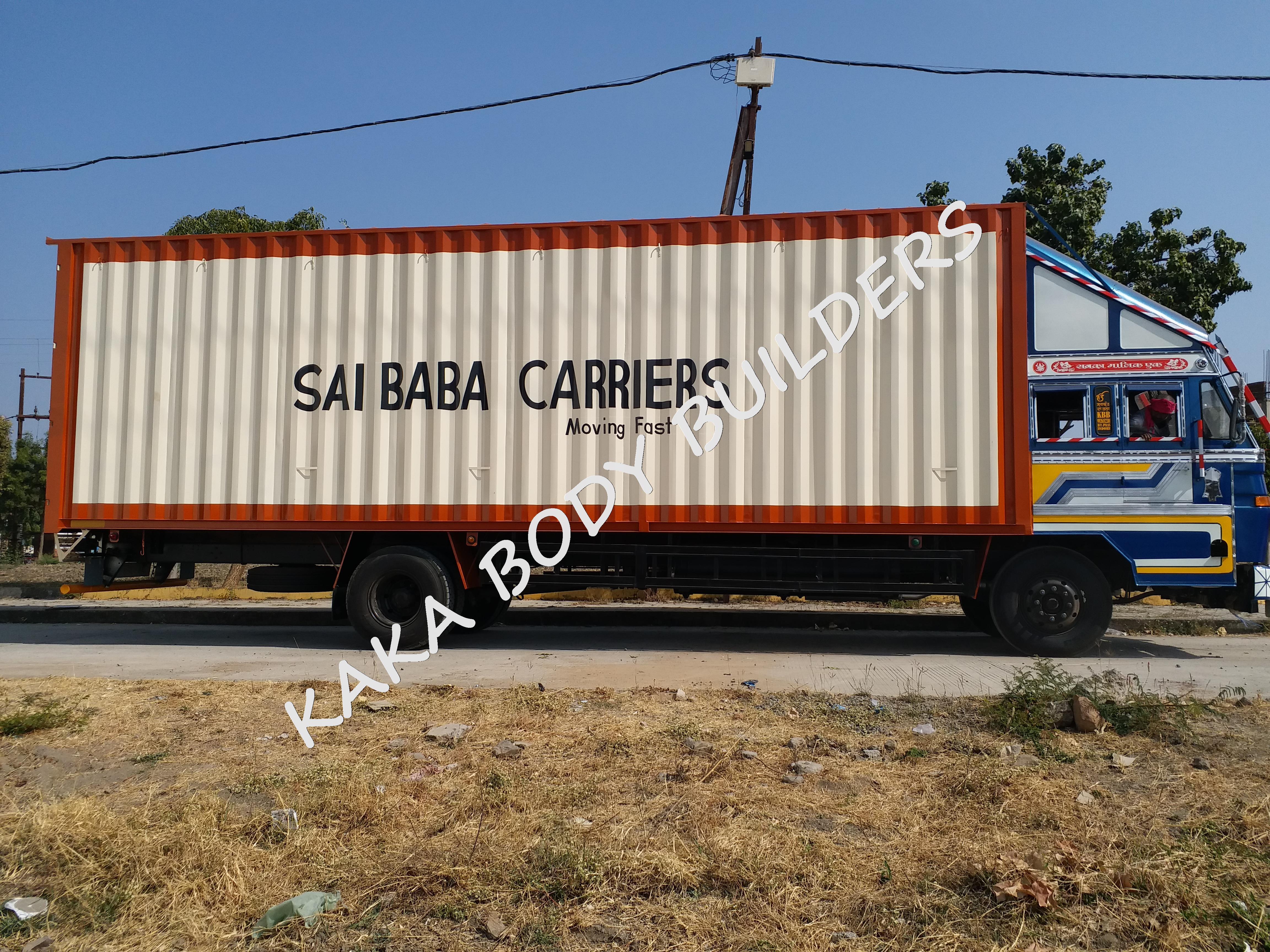 Truck Container Body - Mild Steel, 32 Feet Long X 9.5 Feet High, Dry Cargo Container, 30-40 Ton Capacity, Durable Double Coating | For Logistics Transportation Applications