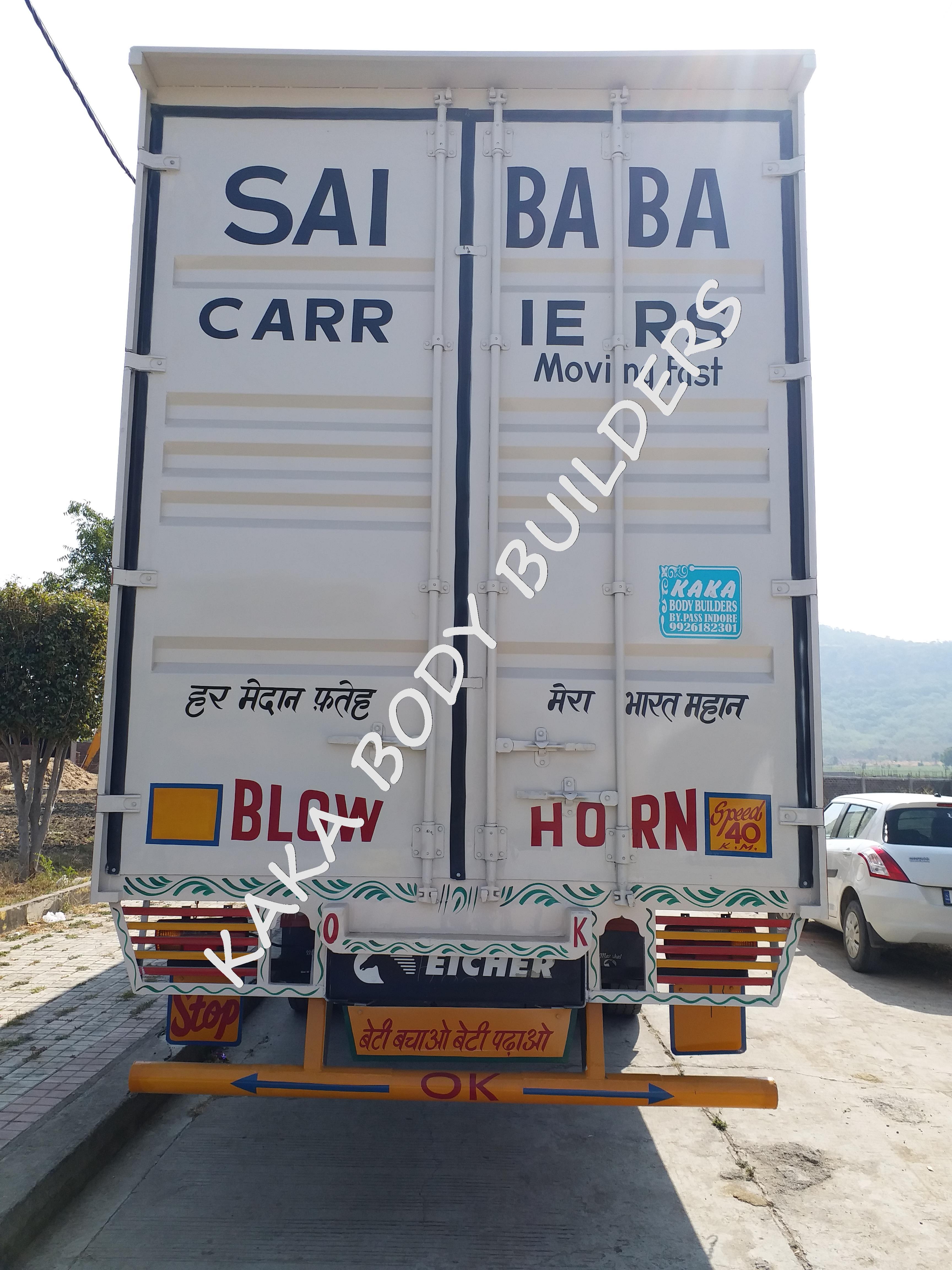 Truck Container Body - Mild Steel, 32 Feet Long X 9.5 Feet High, Dry Cargo Container, 30-40 Ton Capacity, Durable Double Coating | For Logistics Transportation Applications