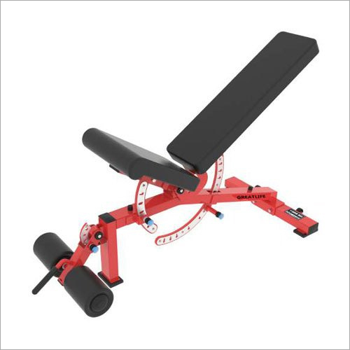 Multi Adjustable Exercise Bench - Honeycomb Foam Seat, Black Color | Commercial Use, Weight Loss, Tone Up Muscle