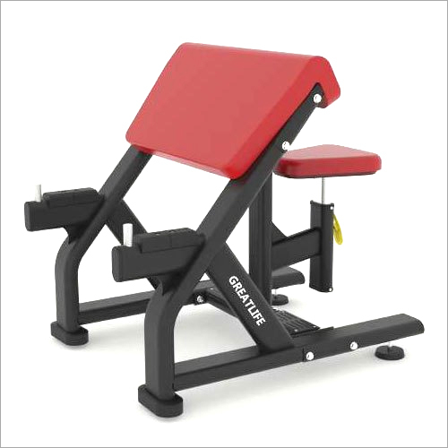 Preacher Curl Bench - Soft Foam Red Seat, Commercial Grade Adjustable Design | Tone Up Your Biceps With Premium Gym Equipment