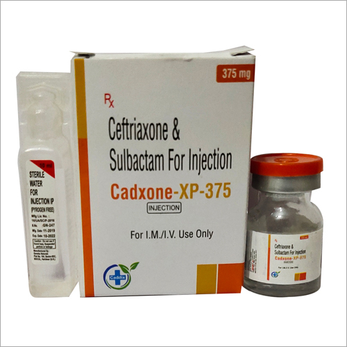 Ceftriaxone and Sulbactam - 375 mg For Injection | General Medicine for Bacterial Infections, Skin, Respiratory and Urinary Tract Conditions