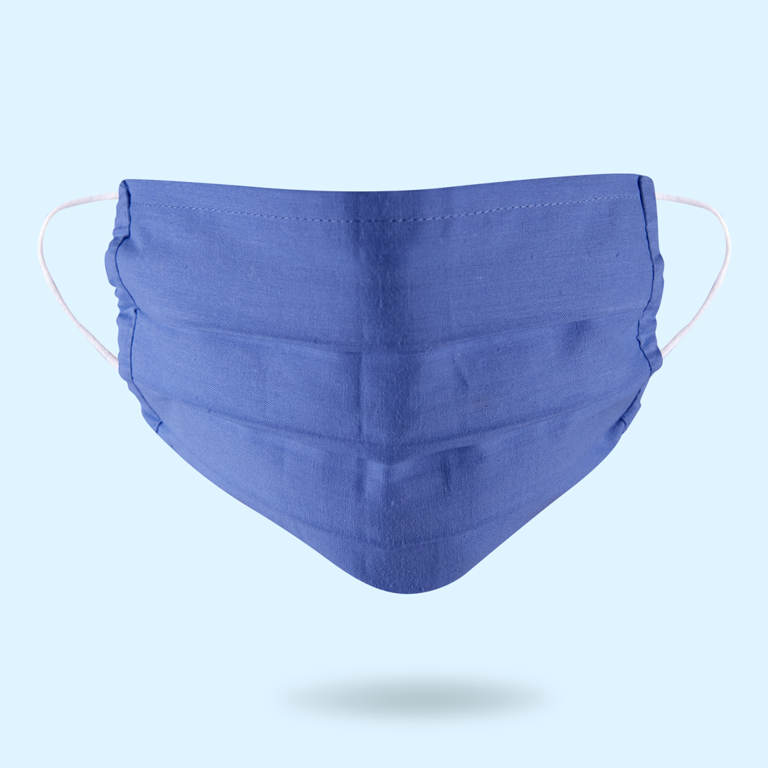 Cotton Face Mask - 3 Layered, Black | Anti-microbial, Breathable Fabric, Comfortable Fit, Lightweight, Reusable, Wide Coverage