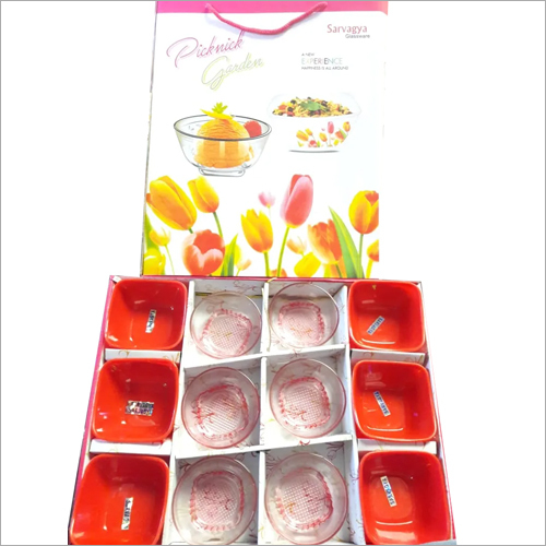 Picknick Garden - Glass Material, Multicolor Floral Theme | Versatile Business Gift, Ceremony Decor, Holiday Decoration, Home Ornament