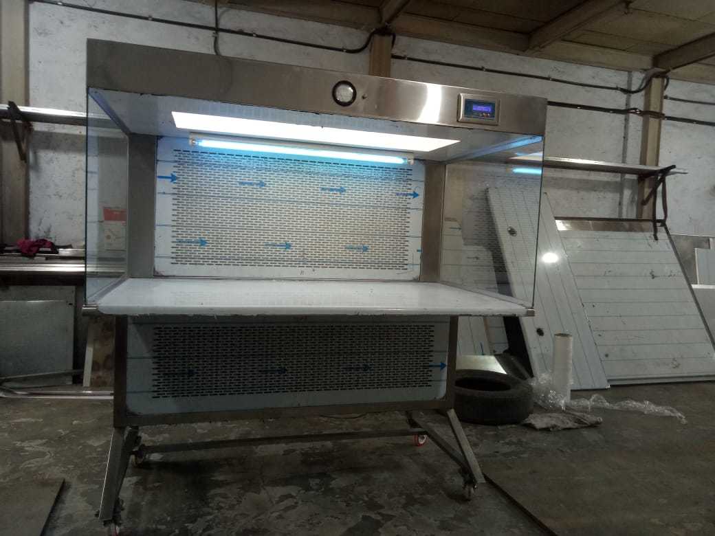 Horizontal Laminar Air Flow - Stainless Steel, 610x610x610 Mm | Hepa Filter, Uv Light, Portable Clean Room Booth, 230v Ac Power