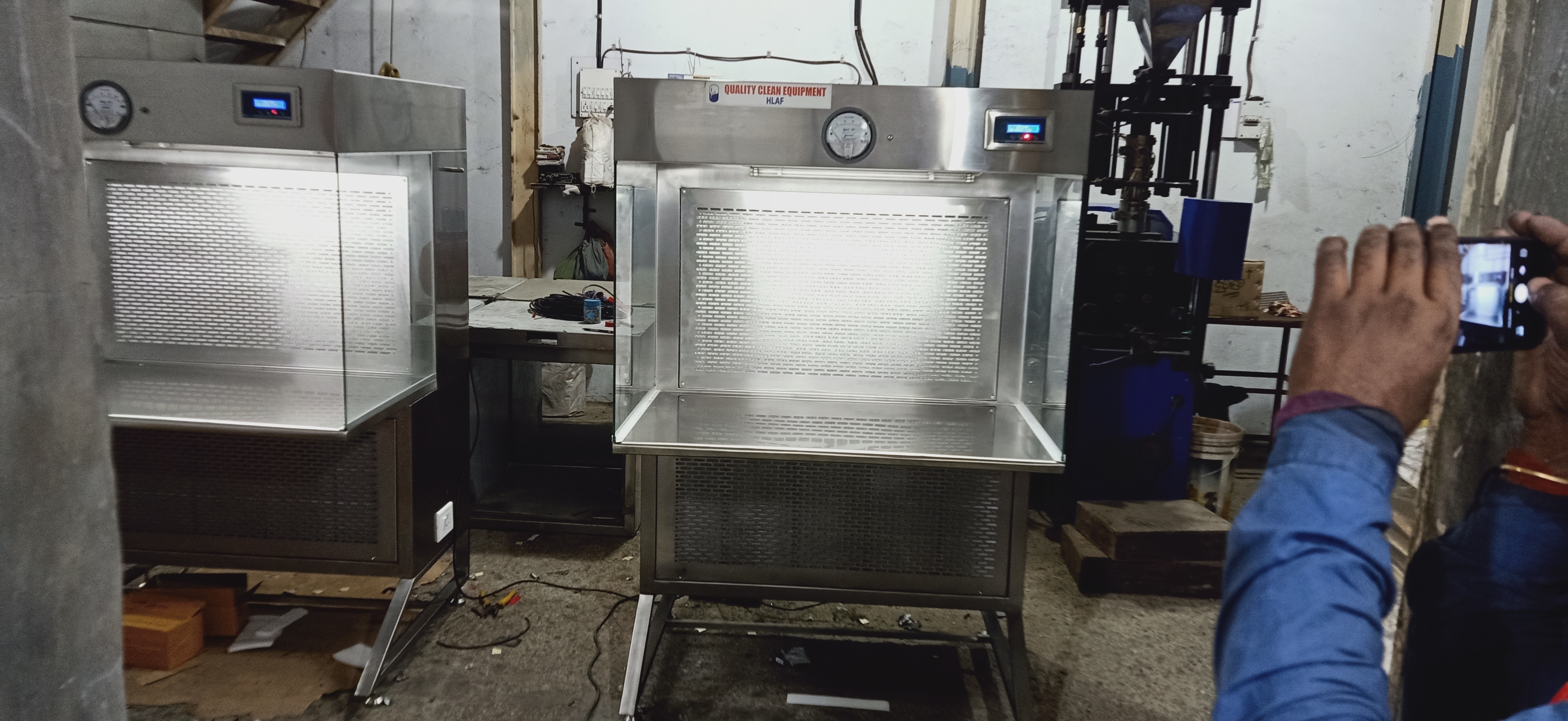Horizontal Laminar Air Flow - Stainless Steel, 610x610x610 Mm | Hepa Filter, Uv Light, Portable Clean Room Booth, 230v Ac Power