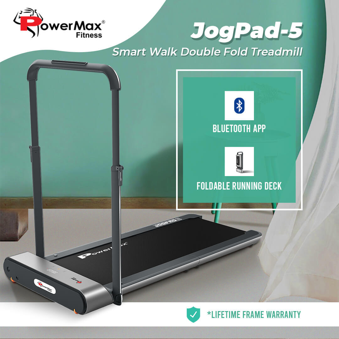 Jogpad-5 Smart Walk & Jog, Double Fold Treadmill With Remote Control Application: Cardio