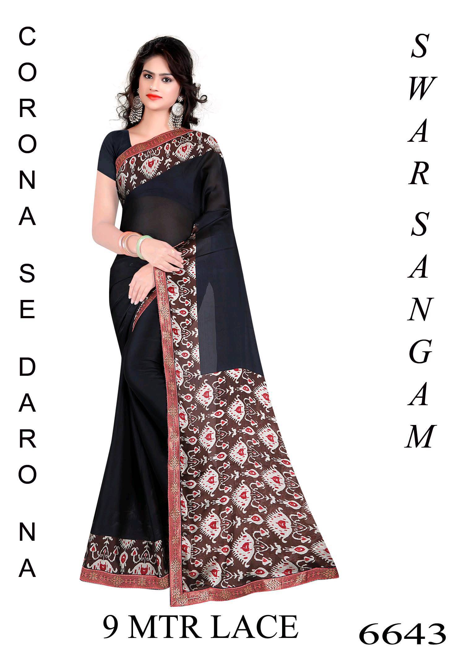 Latest Model Cheapest Printed Saree - Rangoli Silk, 6.00mtr With Blouse | Multicolour, Chiffon Fabric, Bollywood Style, Daily Wear