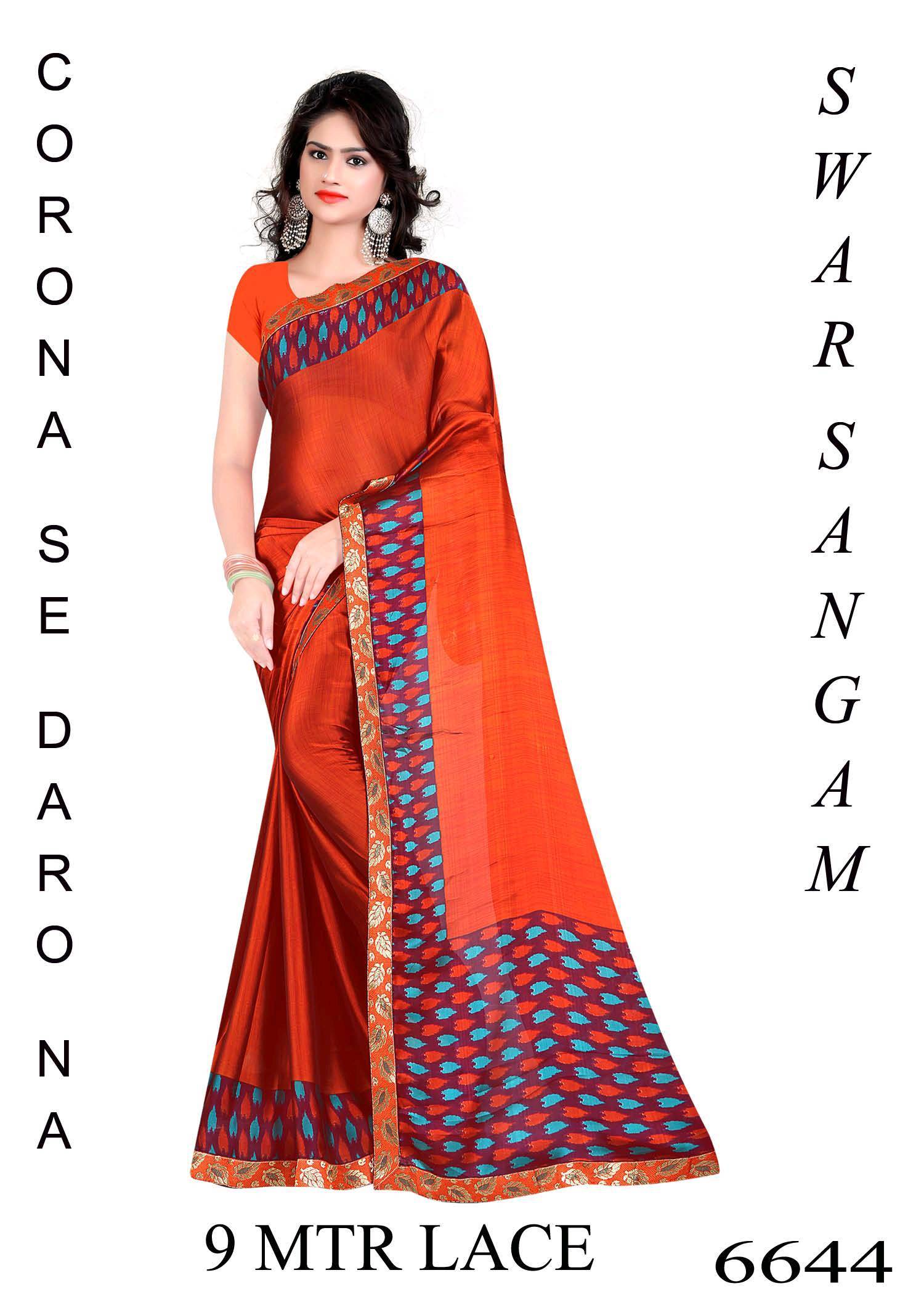 Latest Model Cheapest Printed Saree - Rangoli Silk, 6.00mtr With Blouse | Multicolour, Chiffon Fabric, Bollywood Style, Daily Wear