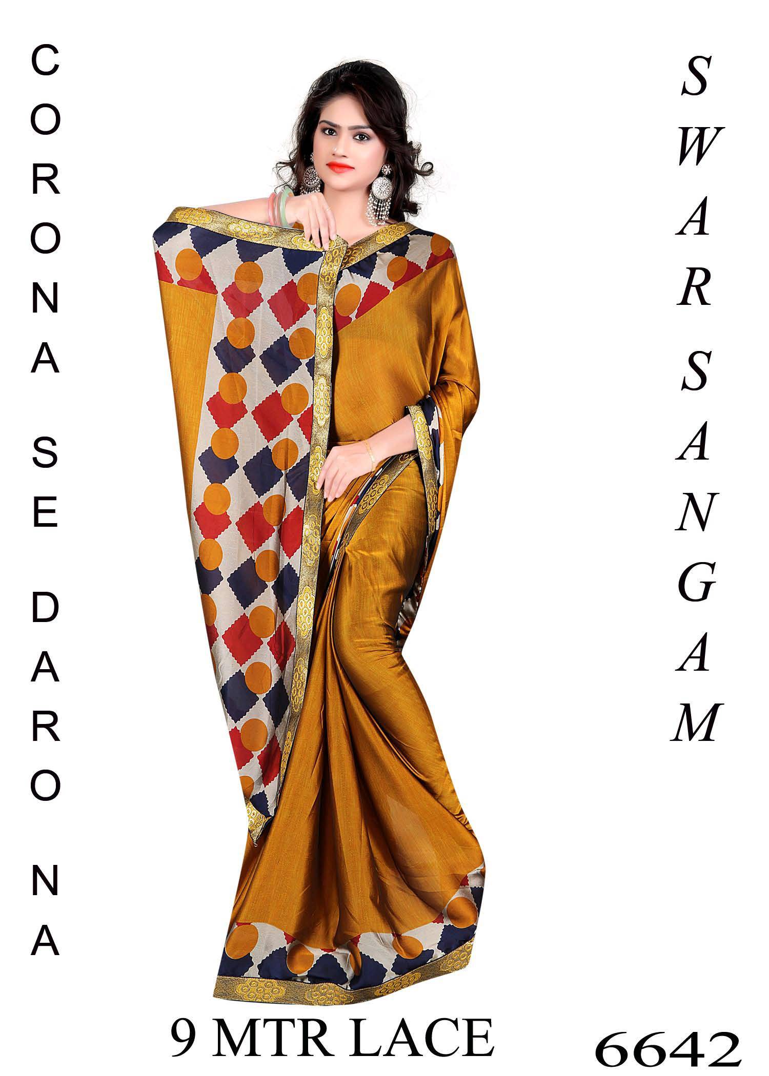 Latest Model Cheapest Printed Saree - Rangoli Silk, 6.00mtr With Blouse | Multicolour, Chiffon Fabric, Bollywood Style, Daily Wear