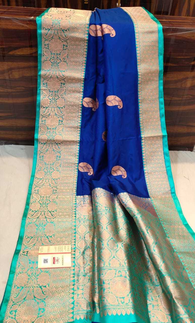 Mustered With Pink Designer Pure Silk Saree