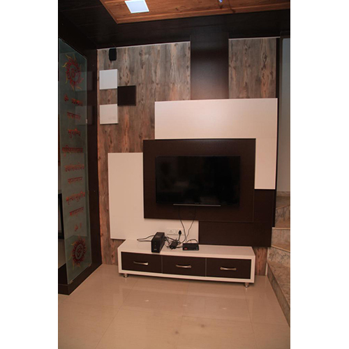 Pvc Tv Unit - Variable Dimensions | Brown, Ample Storage, Customizable Elegance, Durable Pvc, Easy Maintenance, Wall Mountable, 1-year Warranty