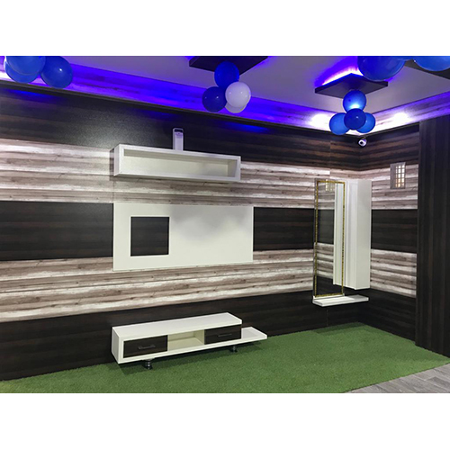 Pvc Tv Unit - Variable Dimensions | Brown, Ample Storage, Customizable Elegance, Durable Pvc, Easy Maintenance, Wall Mountable, 1-year Warranty