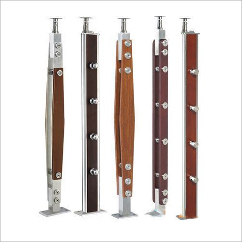 Stainless Steel And Wooden Railing Baluster