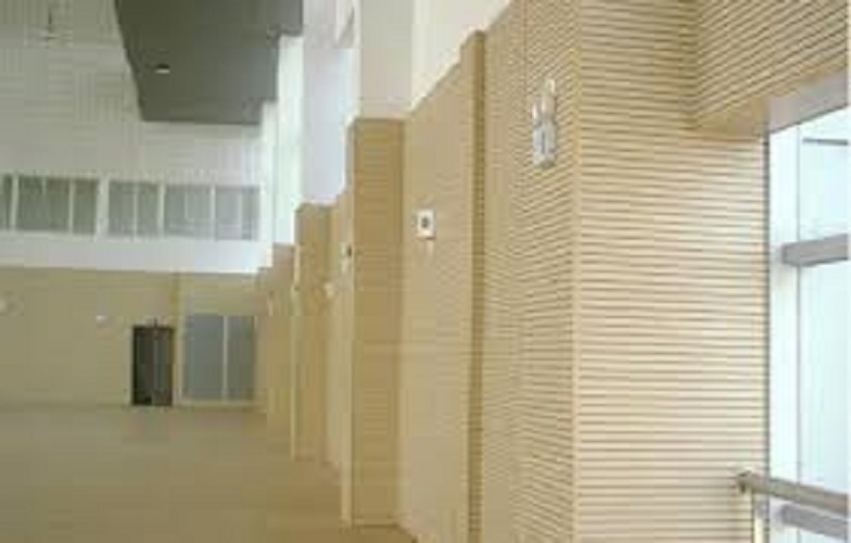 Wooden Slats - 16mm Mdf Acoustic Panels 2420x575/128mm | Custom Color, Fire Resistant, High Density, Sound Absorption Up To Nrc 0.86