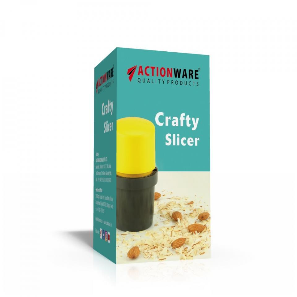 Crafty Slicer - Polypropylene Plastic, Lightweight 0.121kg, Yellow And Black Design | Effortless Nut Slicing For Peanuts, Cashews, Almonds, Hazelnuts
