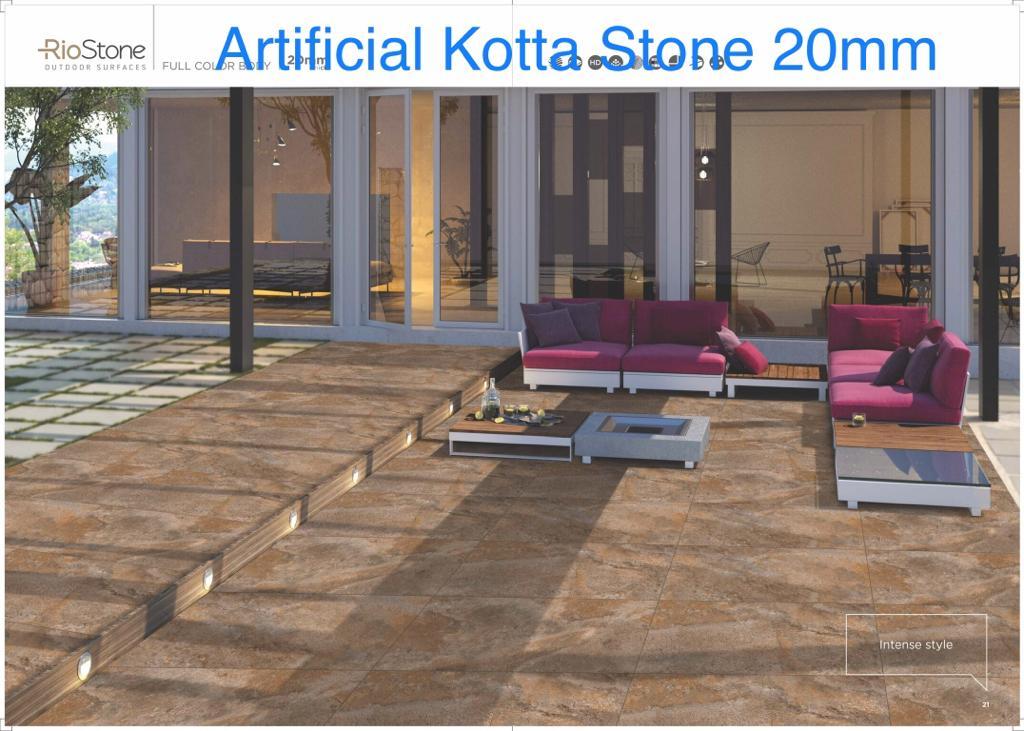 Artificial Kota Stone - 600 X 600 Mm, 600 X 900 Mm, 600 X 1200 Mm | Thickness: 20 Mm, Versatile Sizes For Diverse Applications