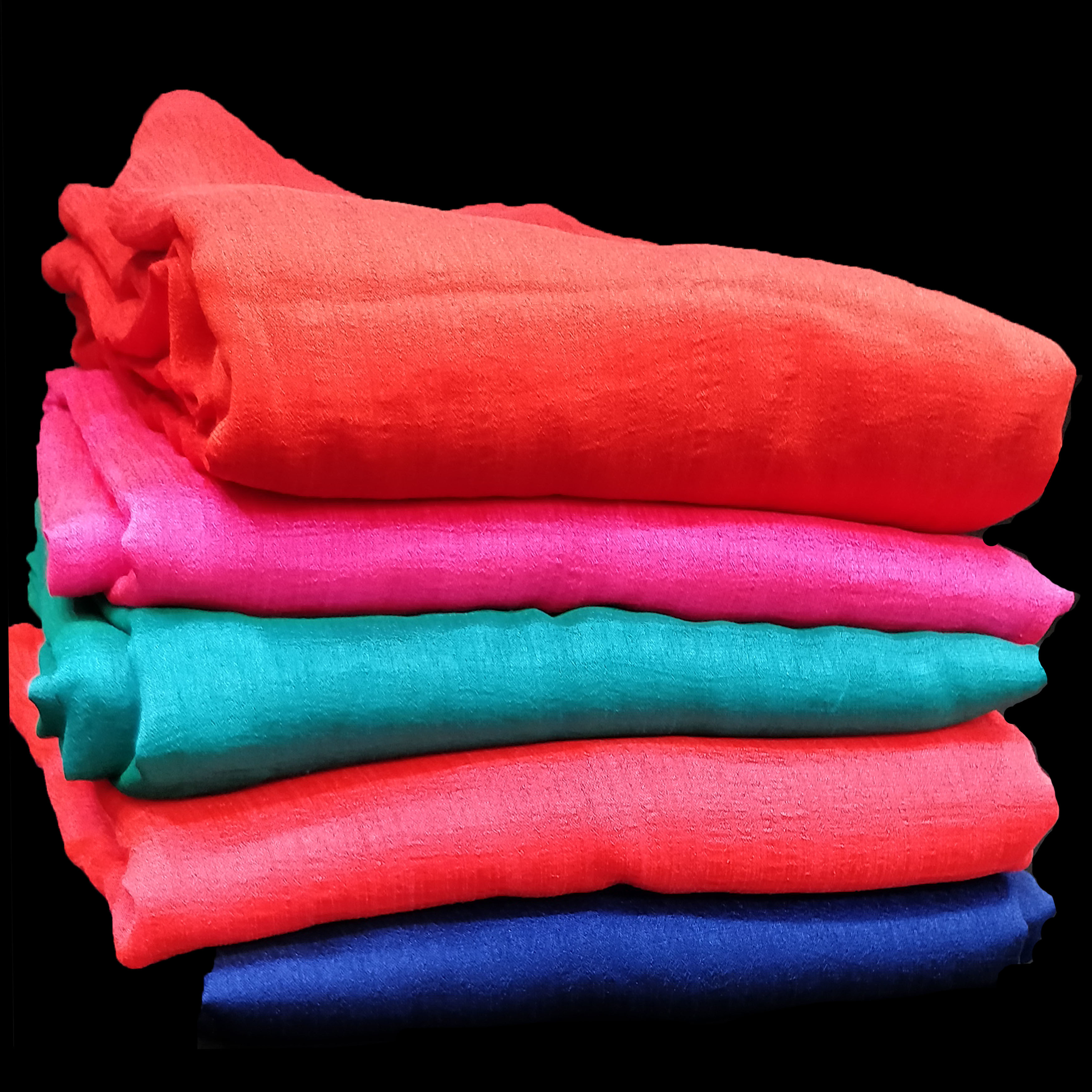 Vichitra Saree Fabric - Washable Vichitra Dyed Material, 43-44 Inch Width, Available In Different Colors, Plain Style & Texture