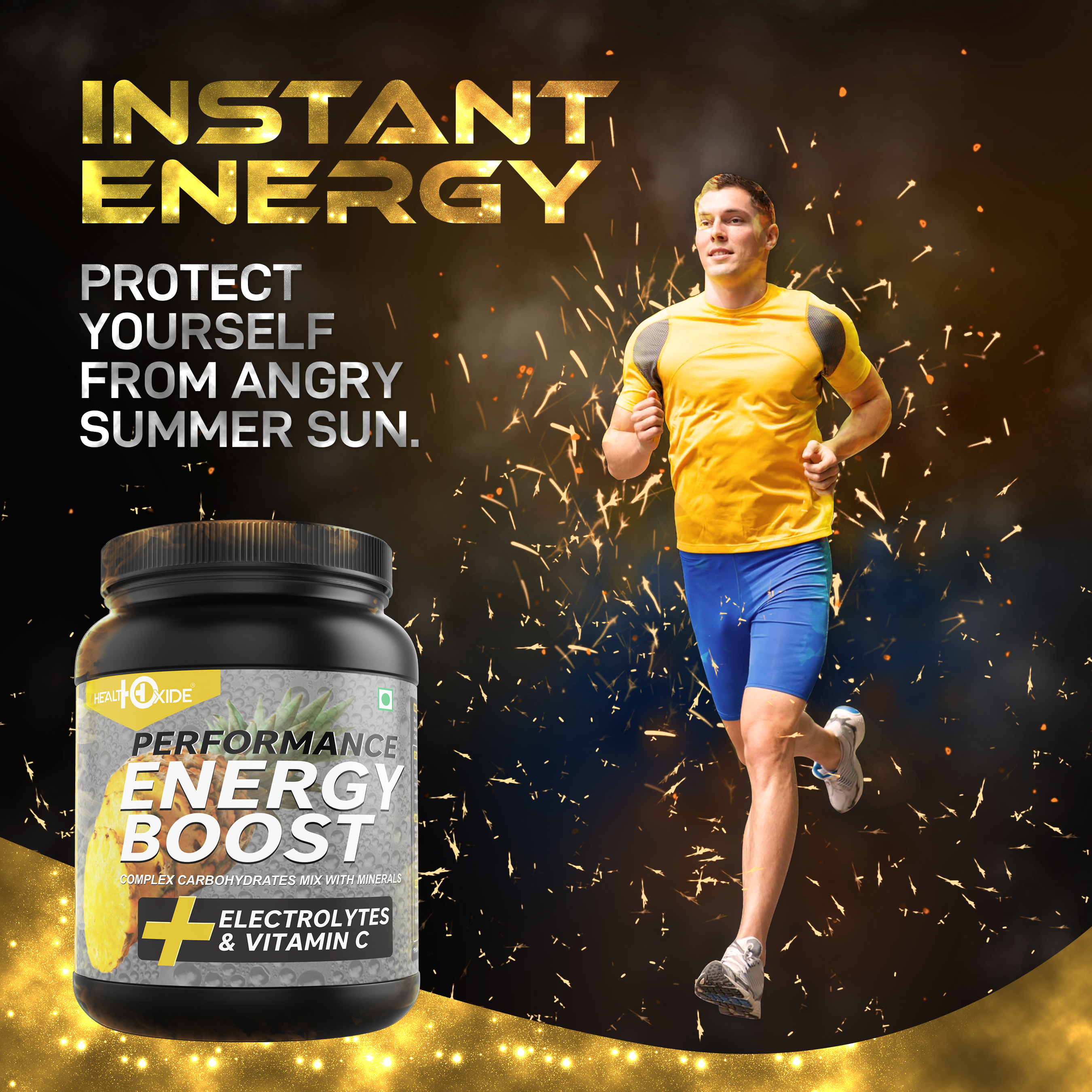 Energy Boost Powder - Green Apple Flavor, 1 Kg Bottle | Clinically Approved, No Side Effects, Highly Effective, Long Shelf Life
