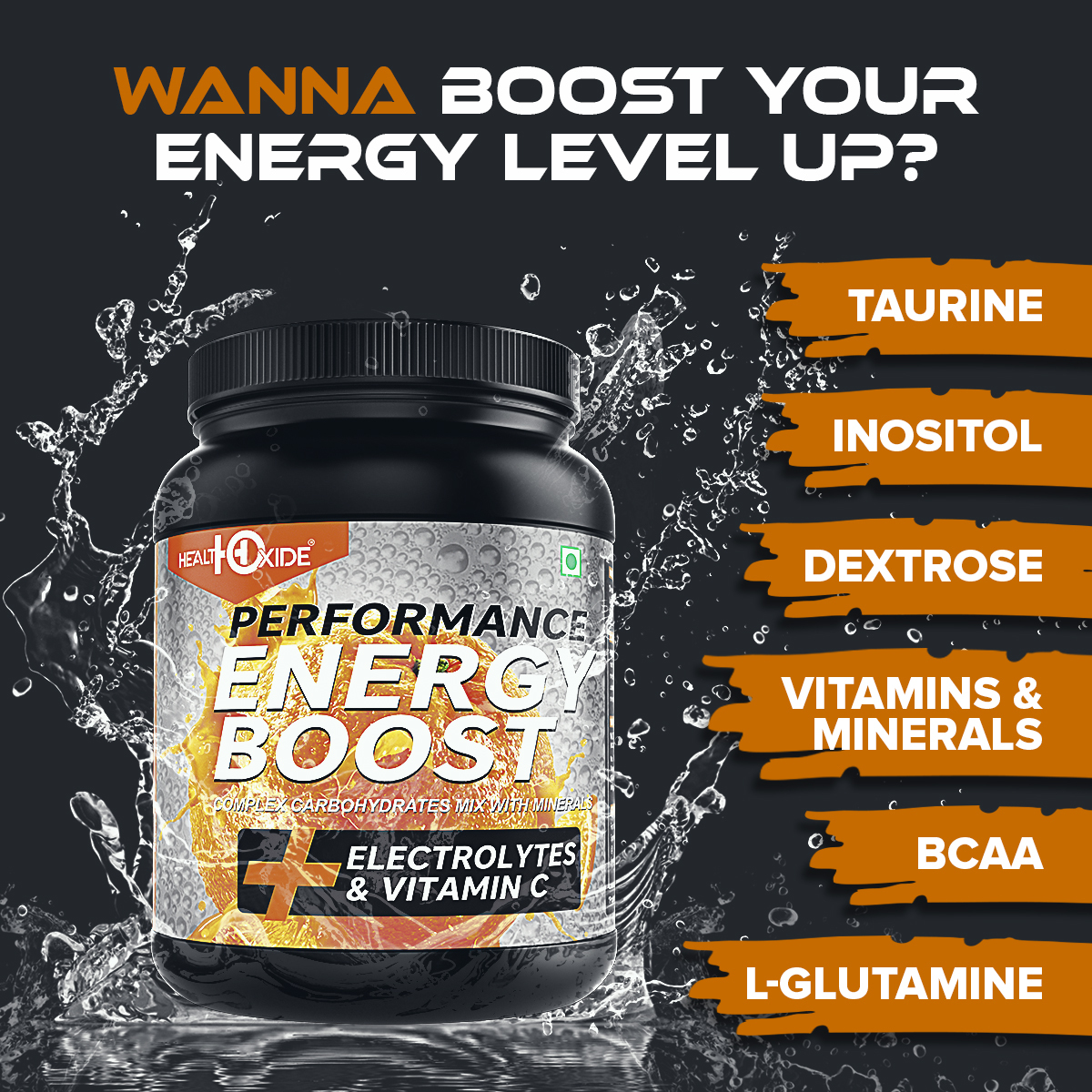 Energy Boost Powder - Green Apple Flavor, 1 Kg Bottle | Clinically Approved, No Side Effects, Highly Effective, Long Shelf Life