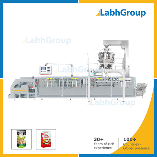स्वचालित ड्राई फ्रूट्स स्नैक्स फूड हॉरिजॉन्टल पाउच पैकिंग मशीन