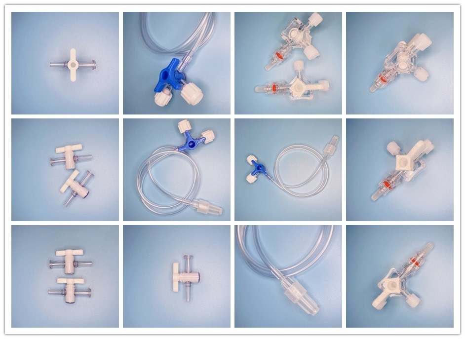 Medical Consumables Medilipid Free Pc Material Three Way Stopcocks Luer Type With Extension Tube