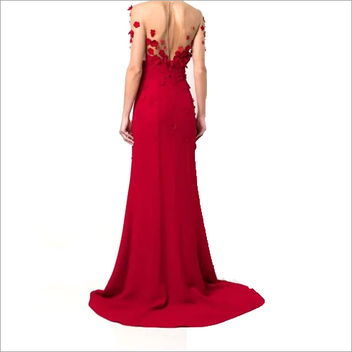 Dry Cleaning Ladies Fancy Red Gown