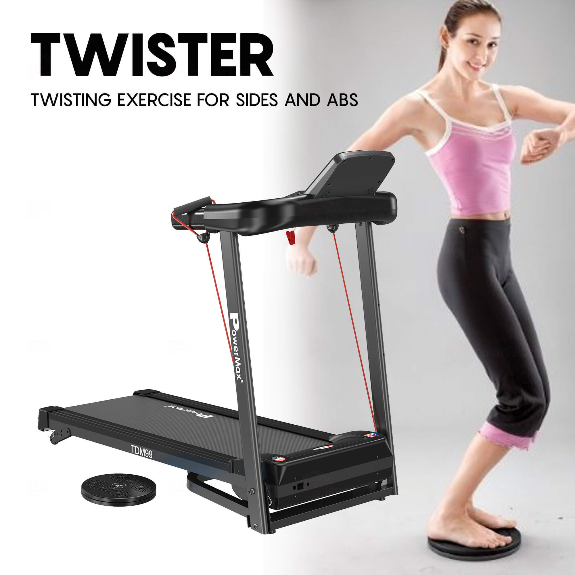 Tdm-99 Multi-function Treadmill With Twister And Resistance Ropes Application: Cardio