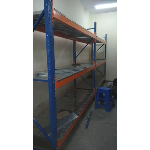 Long Span Pallet Rack - Q235 Grade Steel, 10 Feet Height, 4 Shelves, Blue Color | Rust and Wear Proof, Customizable Specifications, 100-300 kg Load Capacity